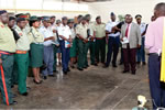 Participants and staff members from the Zimbabwe National Defence College Course 4 during a visit to the Harare Institute of Technology’s